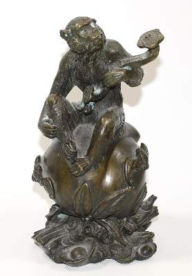 Bild Nr.1: 121-1543 Affe Bronze China.: (Asiatika)