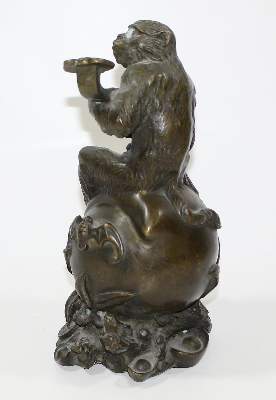 Bild Nr.2: 121-1543 Affe Bronze China.: (Asiatika)