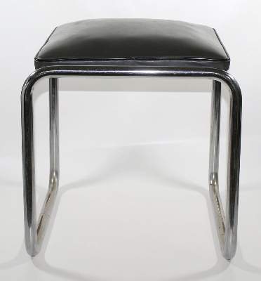 Bild Nr.1: 121-1624 Bauhaus Hocker Stahlrohr: (Möbel, Design)