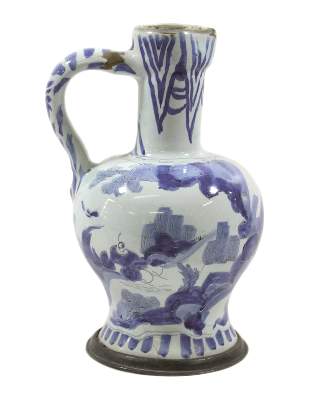 Bild Nr.1: 121-1661 Enghalskrug, 18.Jhdt.: (Porzellan u. Keramik, Krug, Delft)