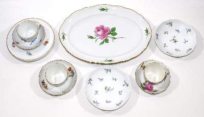 Bild Nr.1: 121-1667 Meissen 11 tlg. Slg.: (Porzellan u. Keramik, Meissen)