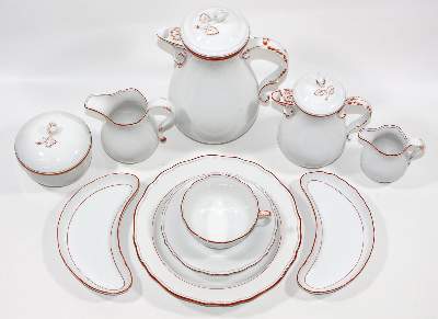 Bild Nr.2: 121-1669 Meissen Koralle 97.-tlg.: (Porzellan u. Keramik, Meissen)