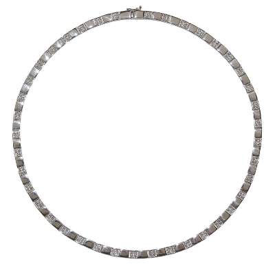 Bild Nr.1: 121-1700 Collier 585 Weißgold: (Schmuck, DRC Pforzheim)