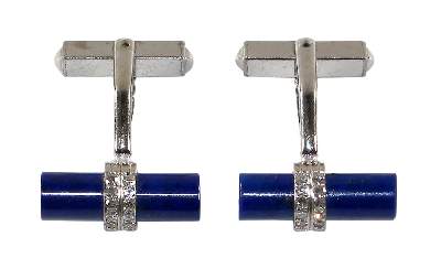 Bild Nr.1: 121-1709 Manschetten-Knöpfe 750 WG.: (Schmuck, DRC Pforzheim)