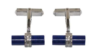 Bild Nr.2: 121-1709 Manschetten-Knöpfe 750 WG.: (Schmuck, DRC Pforzheim)
