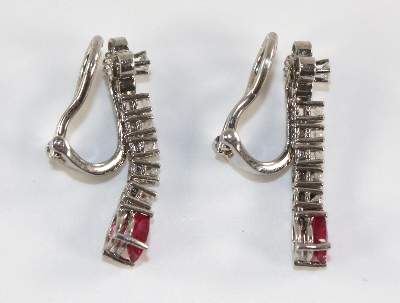 Bild Nr.2: 121-1711 Paar Ohrclips 750 Weißgold.: (Schmuck, DRC Pforzheim)