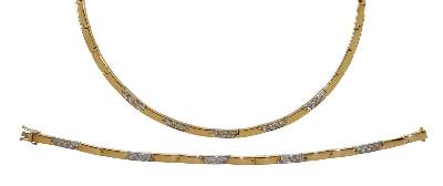Bild Nr.1: 121-1714 Set: Collier und Armband: (Schmuck, DRC Pforzheim)