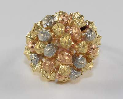 Bild Nr.2: 121-1735 Designring Italien 750 GG/WG/RG: (Schmuck, Ringe)