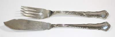 Bild Nr.1: 121-1777 Wilkens Bremen Fischbesteck: (Silber)