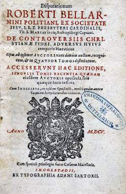 Bild Nr.1: 121-18 Bellarmino,R.: (Alte Drucke, Handschriften und Theologie)