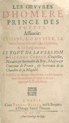 Bild Nr.1: 121-181 Homer.: (Alte Drucke, Handschriften und Theologie)