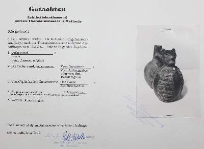 Bild Nr.4: 121-1876 Steigbügelgefäß mit TL-Analyse: (Volkskunst)