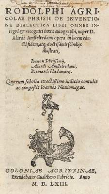Bild Nr.1: 121-2 Agricola,R. (d.Ä.).: (Alte Drucke, Handschriften und Theologie)