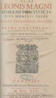 Bild Nr.1: 121-201 Leo I., Papst u.a.: (Alte Drucke, Handschriften und Theologie)