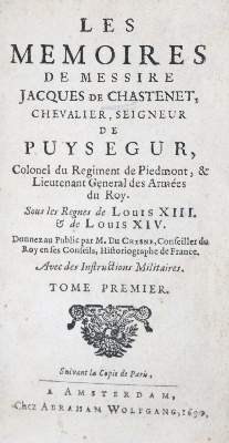 Bild Nr.1: 121-254 Puysegur,J.de C.de.: (Alte Drucke, Handschriften und Theologie)