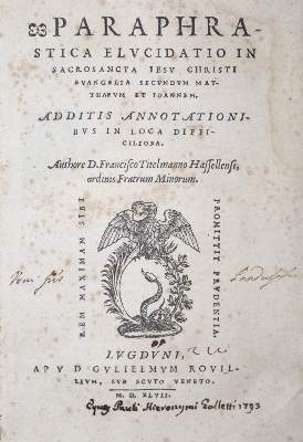 Bild Nr.1: 121-281 Titelmann,F.: (Alte Drucke, Handschriften und Theologie)