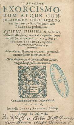 Bild Nr.1: 121-325 Thesaurus exorcismorum: (Grenzwissenschaften und Okkultismus, Exorzismus)