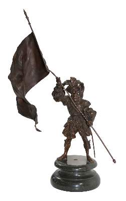 Bild Nr.1: 121-3264 Bronze eines Soldaten: (Künstlergraphik, Skulpturen - Plastiken)