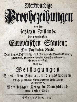 Bild Nr.1: 121-327 Merkwürdige Prophezeiungen: (Grenzwissenschaften und Okkultismus)