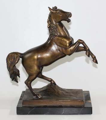 Bild Nr.2: 121-3319 Steigendes Pferd Bronze: (Künstlergraphik)