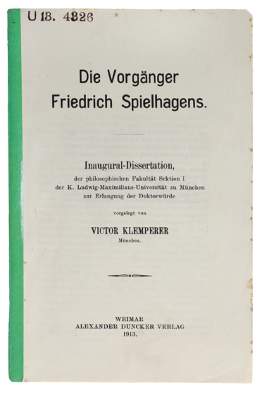 Bild Nr.1: 121-350 Klemperer, V.: (Varia)