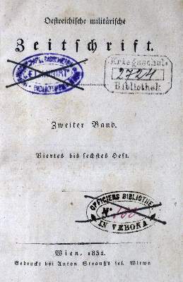 Bild Nr.1: 121-383 Oesterreichische militärische Zeitschrift.: (Militaria, Österreich)