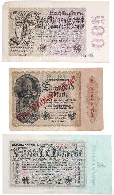 Bild Nr.2: 121-425 Geldscheinsammlung, Inflationsgeld.: (Numismatik u. Siegelkunde, Medaillen)