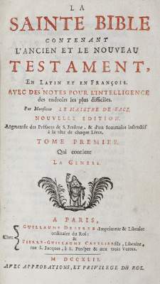 Bild Nr.1: 121-43 Biblia latino-gallica.: (Bibeln)