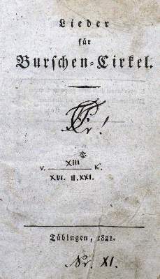 Bild Nr.1: 121-458 Lieder: (Studentika und Hochschulen, Tübingen)
