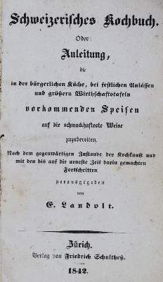Bild Nr.1: 121-478 Landolt,E. (Hrsg.).: (Küche und Haushalt, Kochbücher)