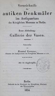 Bild Nr.1: 121-527 Levezow,K.: (Kunstwissenschaft)