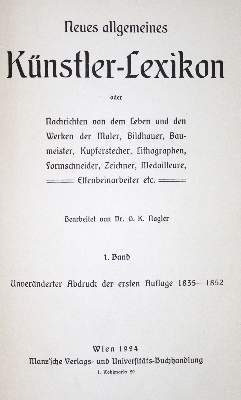 Bild Nr.1: 121-536 Nagler,G.K.: (Kunstwissenschaft)