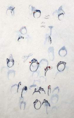 Bild Nr.2: 121-549 Schmuckentwürfe.: (Schmuck)