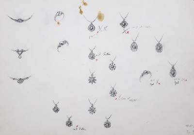Bild Nr.3: 121-549 Schmuckentwürfe.: (Schmuck)