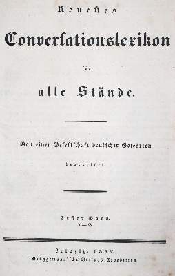 Bild Nr.1: 121-591 Neuestes Conversationslexikon: (Lexika - Wörterbücher - Sprachwissenschaften)