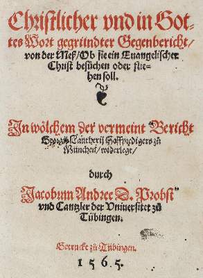 Bild Nr.1: 121-6 Andreae,J.: (Alte Drucke, Handschriften und Theologie)