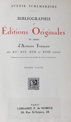 Bild Nr.1: 121-602 Tchemerzine,A.: (Bibliographie und Buchwesen)