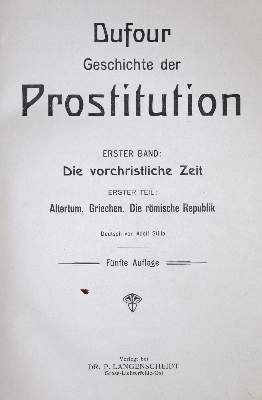 Bild Nr.1: 121-628 Parent-Duchatelet,A.J.B.: (Sexualwissenschaft, Prostitution)