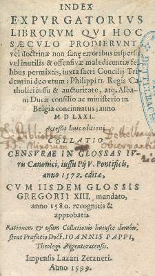 Bild Nr.1: 121-631 Index expurgatorius librorum: (Zensur)