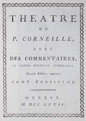 Bild Nr.1: 121-662 Corneille,P.: (Literatur und illustrierte Bücher bis 19.Jahrhundert)