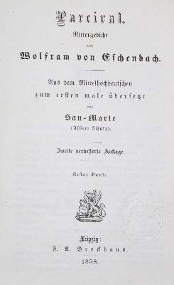 Bild Nr.1: 121-666 Eschenbach,W.v.: (Literatur und illustrierte Bücher bis 19.Jahrhundert)