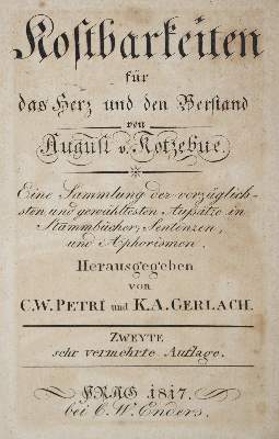 Bild Nr.1: 121-680 Kotzebue,A.v.: (Literatur und illustrierte Bücher bis 19.Jahrhundert)
