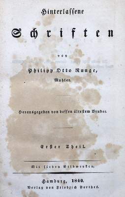 Bild Nr.1: 121-698 Runge,P.O.: (Literatur und illustrierte Bücher bis 19.Jahrhundert)