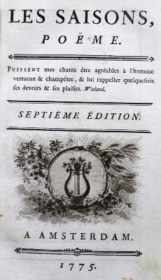 Bild Nr.1: 121-699 (Saint-Lambert,J.F.de).: (Literatur und illustrierte Bücher bis 19.Jahrhundert)