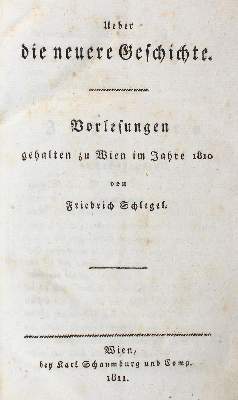 Bild Nr.1: 121-704 Schlegel,F.v.: (Literatur und illustrierte Bücher bis 19.Jahrhundert)
