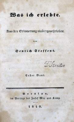 Bild Nr.1: 121-708 Steffens,H.: (Literatur und illustrierte Bücher bis 19.Jahrhundert)