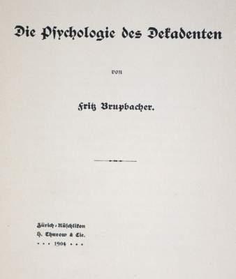 Bild Nr.1: 121-734 Brupbacher,F.: (Literatur und illustrierte Bücher 20.Jahrhundert - Alte Literatur in modernen Ausgaben)