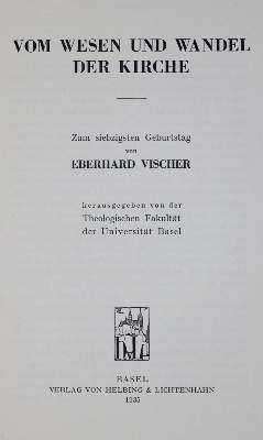 Bild Nr.1: 121-751 Vom Wesen und Wandel: (Einband)