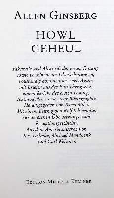 Bild Nr.1: 121-766 Ginsberg,A.: (Literatur und illustrierte Bücher 20.Jahrhundert - Alte Literatur in modernen Ausgaben)
