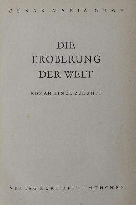 Bild Nr.1: 121-771 Graf,O.M.: (Literatur und illustrierte Bücher 20.Jahrhundert - Alte Literatur in modernen Ausgaben)